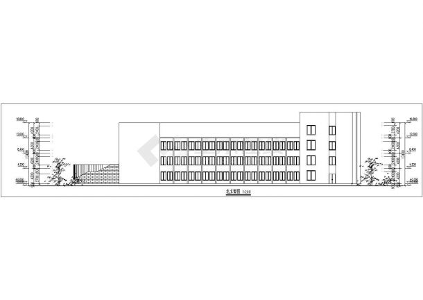 某学校四层图书馆建筑方案设计图纸-图二