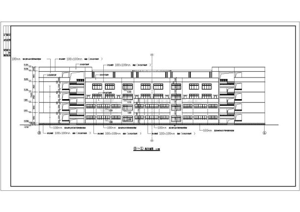 某地区五层教学综合楼建筑设计施工图-图二