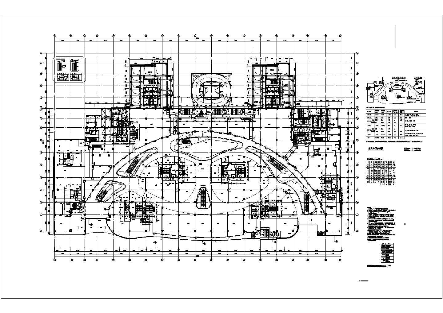 佛山某五层大型商业广场建筑设计平面图