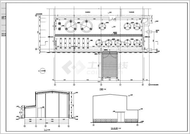 某19.5m跨门式刚架结构生活用水处理站设计图纸-图一