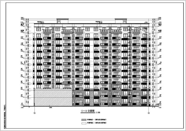 某地区11层商住楼建筑方案设计图纸-图一