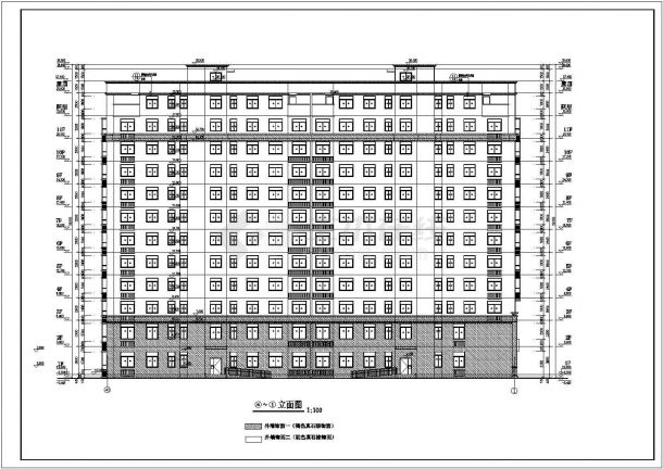 某地区11层商住楼建筑方案设计图纸-图二