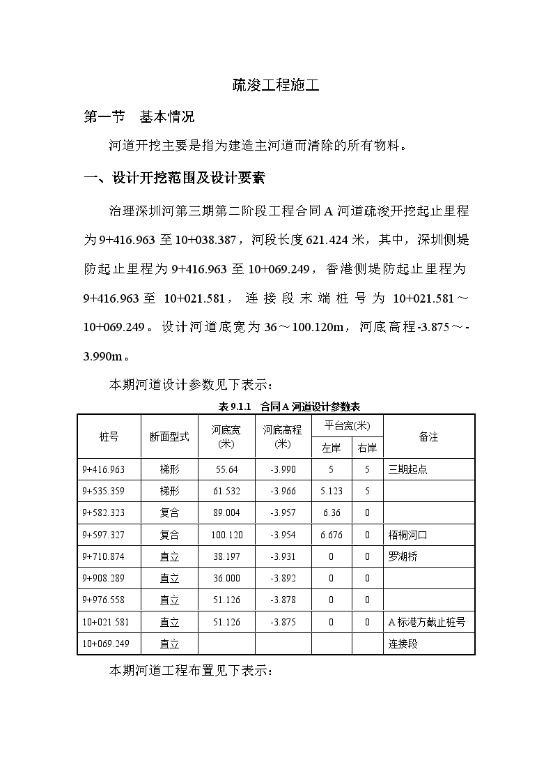 深圳河第三期疏浚工程施工方案
