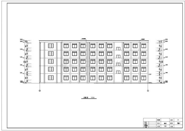 某地五层框架结构宾馆建筑方案设计图纸-图二