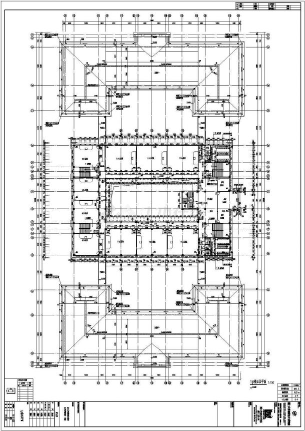 厦大翔安校区主楼群1、2号楼地下室结构施工图-图二