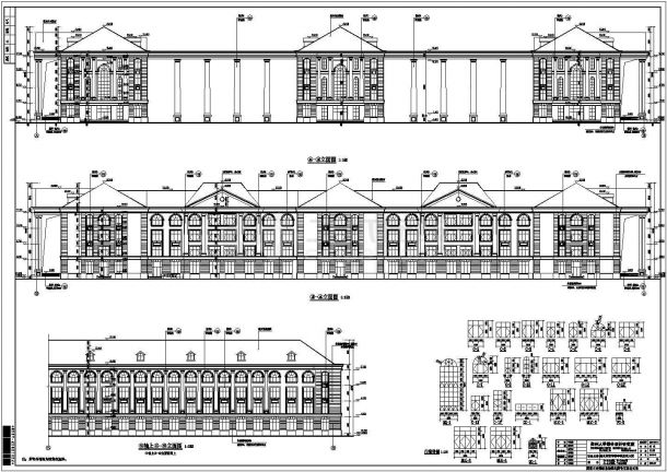 某四层框架结构实验楼建筑设计施工图-图一