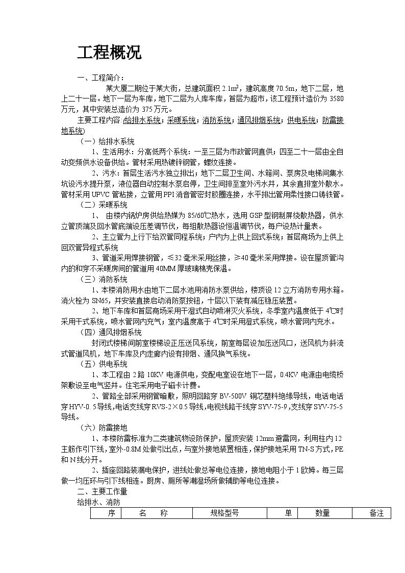 某大厦二期安装部分施工方案-图二