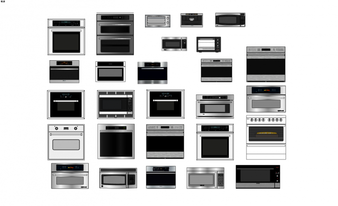 烤箱微波炉各式厨房电器SU模型_图1