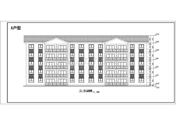 某地区6层住宅楼建筑方案设计图纸-图一