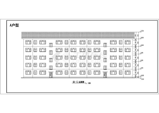 某地区6层住宅楼建筑方案设计图纸-图二