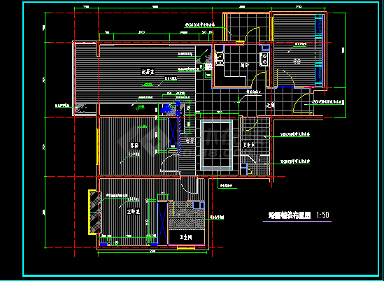 三居室中式风格装修样板间cad设计施工方案图-图二