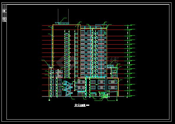 某商务广场规划设计CAD详情图纸-图二