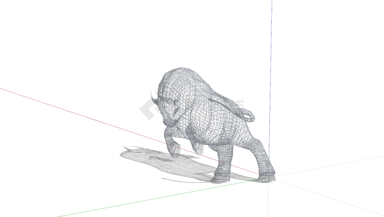 现代抽象动物雕塑牛su模型-图二