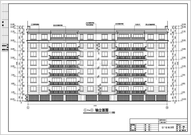 贵州某小区6层住宅楼建筑设计施工图-图一