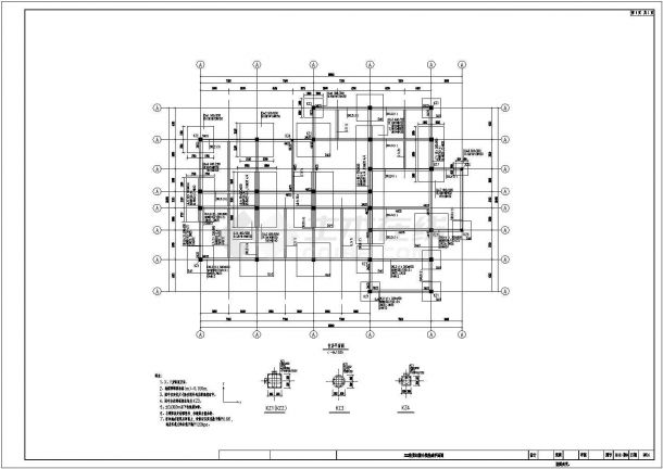 某地3层框架结构高速收费站综合楼全套结构施工图-图一