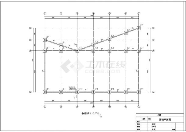 某三角形屋架钢结构大棚建筑设计施工图（含结构设计）-图二