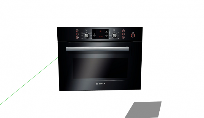 功能强大可调至900度烤箱的SU模型_图1