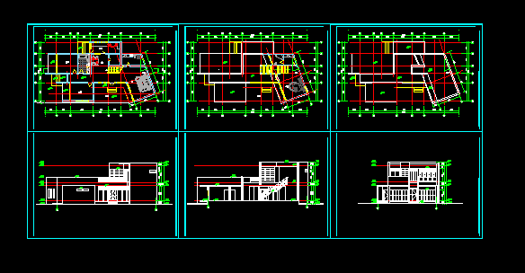 别墅小区11栋建筑施工cad设计方案图纸_图1