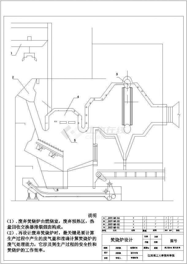 焚烧炉的简单设计图-图一