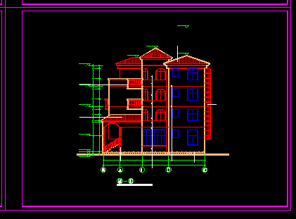 高层别墅住宅楼建筑施工cad设计方案图纸-图二
