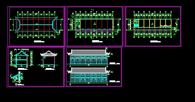 古典建筑施工全套cad设计方案图纸_图1