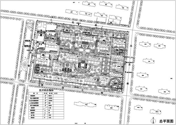 某地住宅小区建筑设计总规划平面方案图-图一