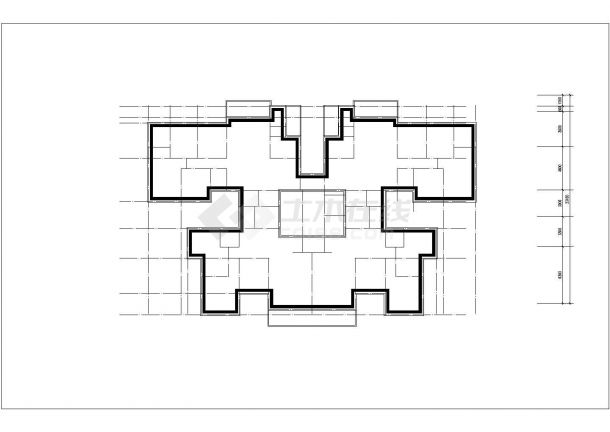 某小区建筑设计总规划平面图（学生课程设计）-图一