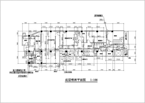 某市三层砖混结构门诊楼给排水消防工程施工图-图一