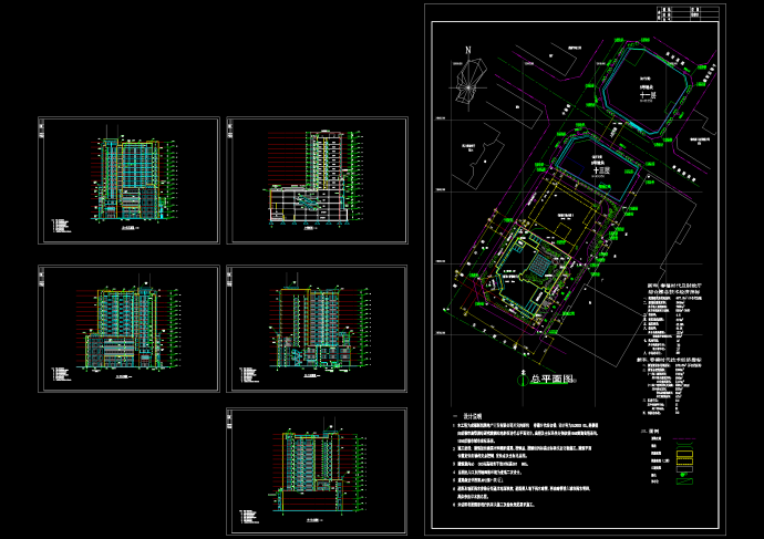 某商务广场规划CAD图纸（共6张）_图1