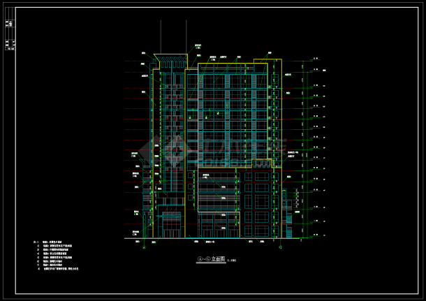 某商务广场规划CAD图纸（共6张）-图二