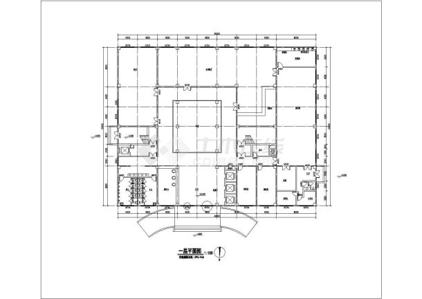 某地9层高层宾馆建筑平面布置图纸-图一