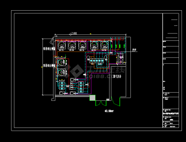 某会所锅炉房cad施工设计系统图-图二