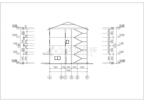 某30班教室中学教学楼建筑方案设计图-图二