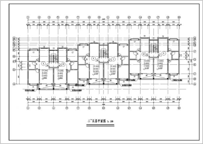 某小区5层住宅楼建筑方案设计图纸_图1