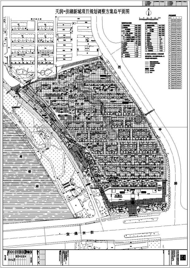 某地天润佳湖新城项目调整方案总规划图-图二
