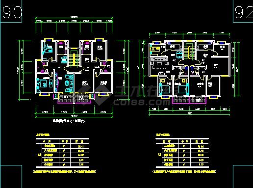 某25个多层住宅经典户型CAD详情图-图二