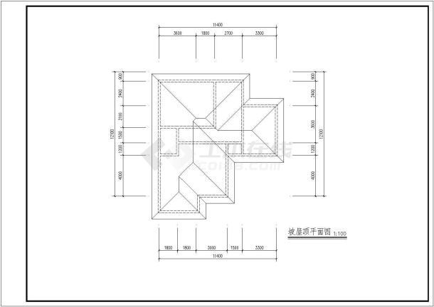 某地乡间小别墅建筑方案平面布置图-图一