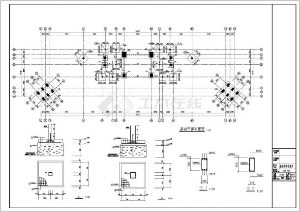 某地22米大跨度框架结构大门结构设计施工图-图二