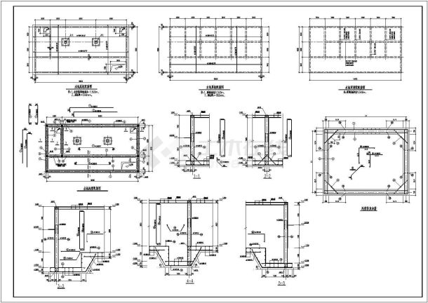 某地半地下循环水池结构设计施工图纸-图二