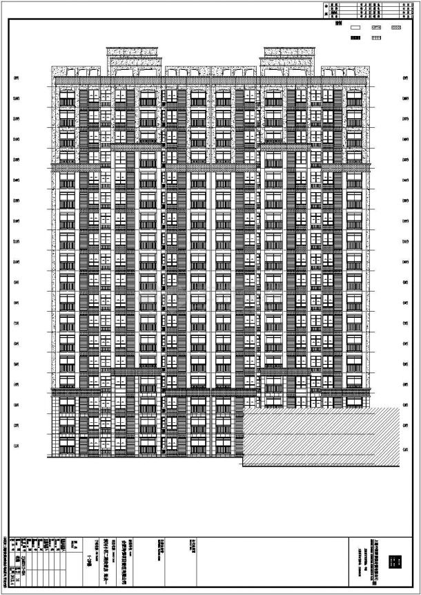 滨河小区二期18层安置房建筑设计施工图-图一