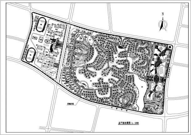 南京某高层大厦规划设计总平面布置图-图二