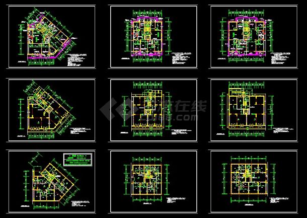 某多层住宅平立面设计CAD详情图-图一