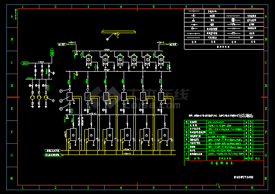 压缩机房系统及布置cad设计详图-图二