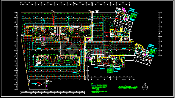 某小区高层地下室电气CAD施工方案图-图二