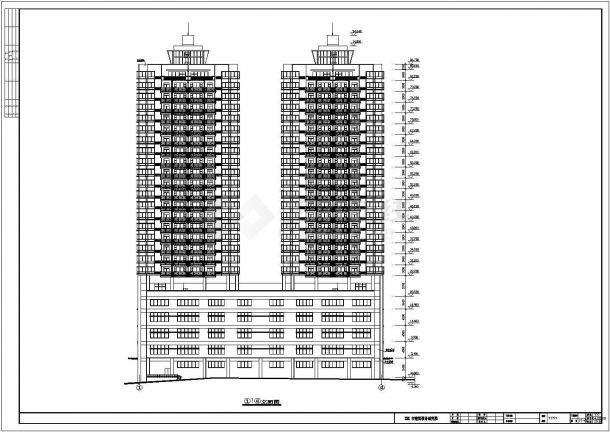 长沙某地24层商住楼建筑设计方案-图一