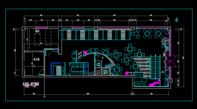 商业餐饮楼层CAD布置平面设计图