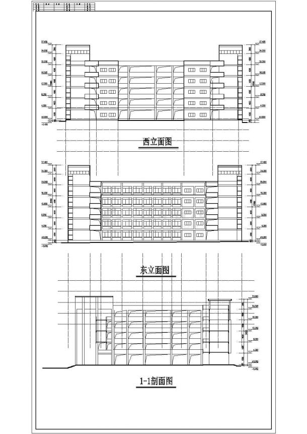 某学校5层大型教学楼建筑方案设计图-图二