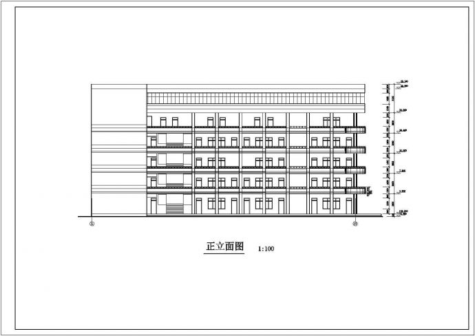 某地六层中学教学楼建筑设计施工图_图1