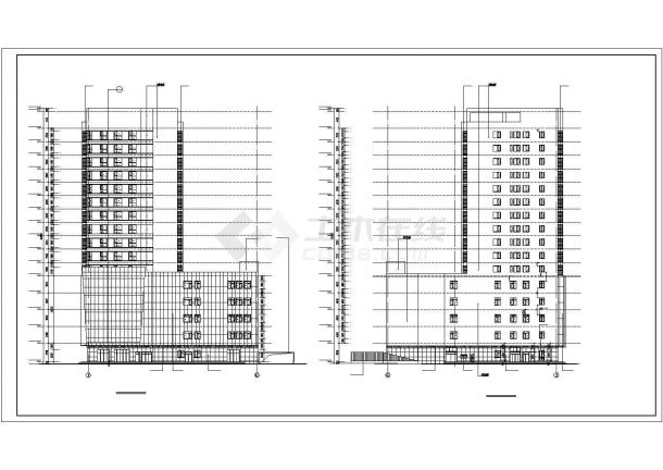 某地16层框剪结构商住楼全套结构设计图纸-图一