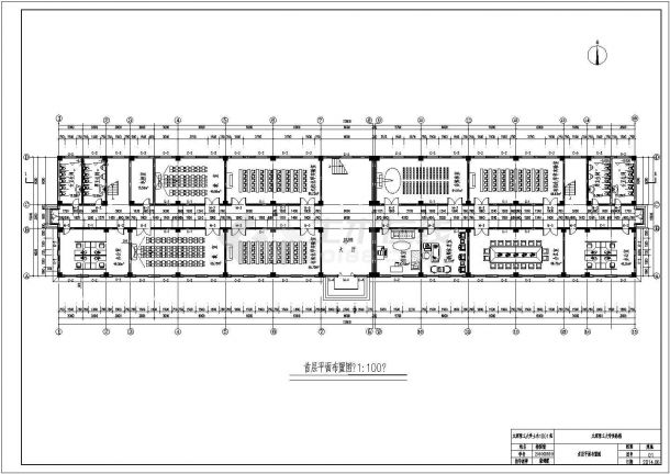 【太原】八层框架结构教学楼建筑设计施工图-图二